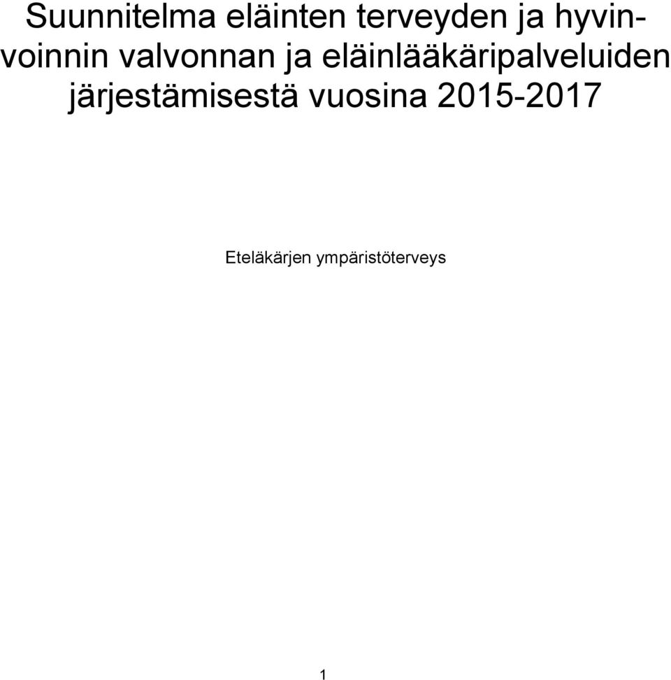 eläinlääkäripalveluiden