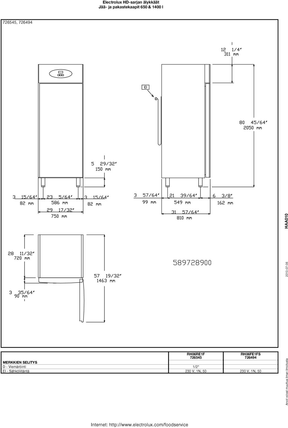 Viemäröinti 1/2" EI -