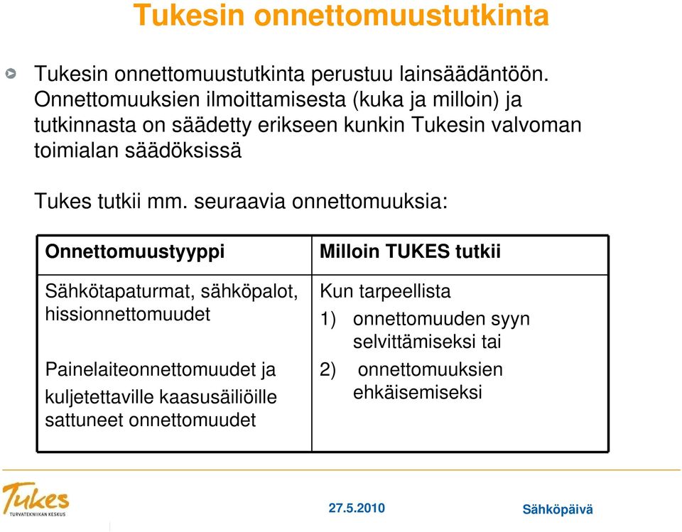 Tukes tutkii mm.