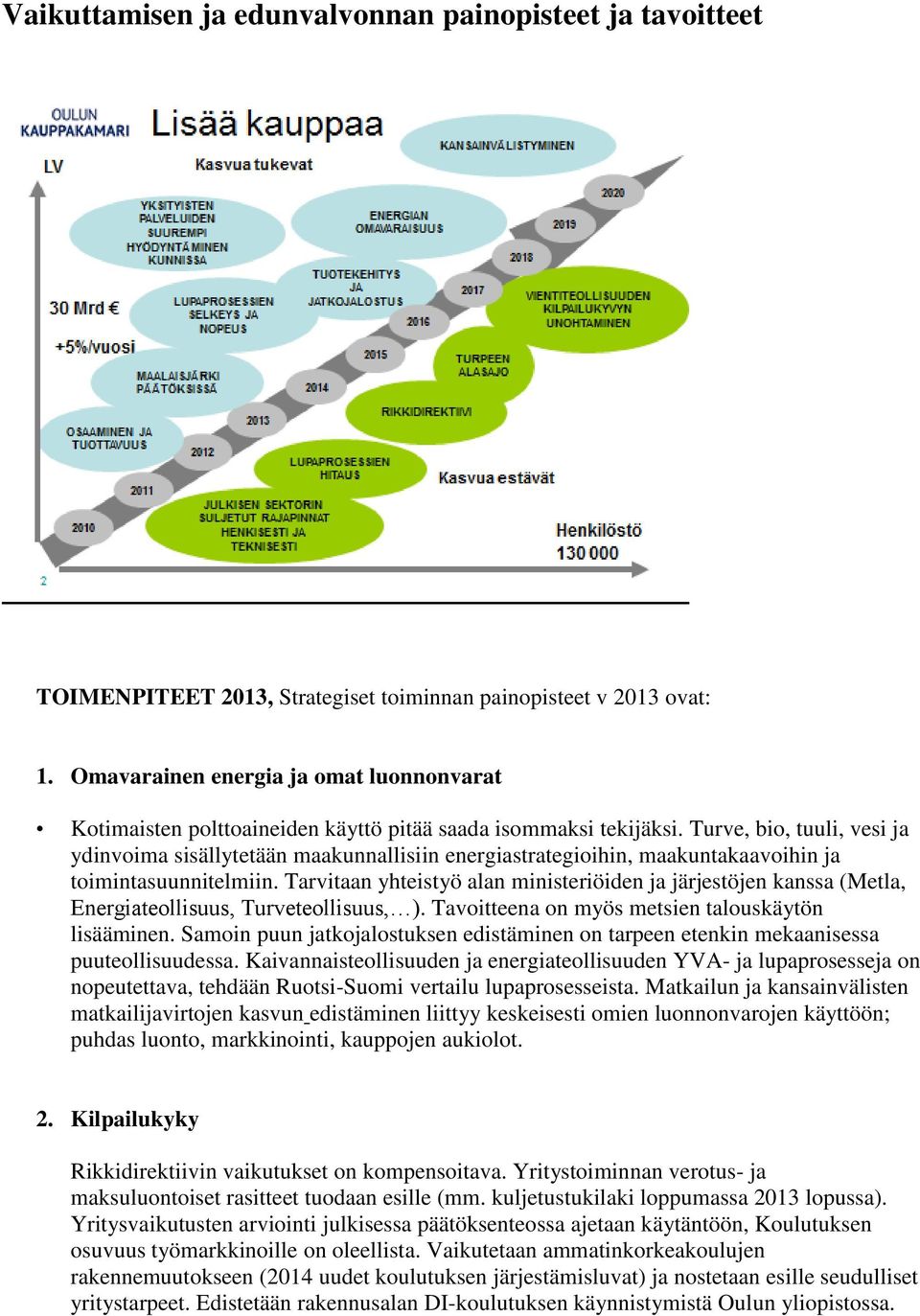 Turve, bio, tuuli, vesi ja ydinvoima sisällytetään maakunnallisiin energiastrategioihin, maakuntakaavoihin ja toimintasuunnitelmiin.