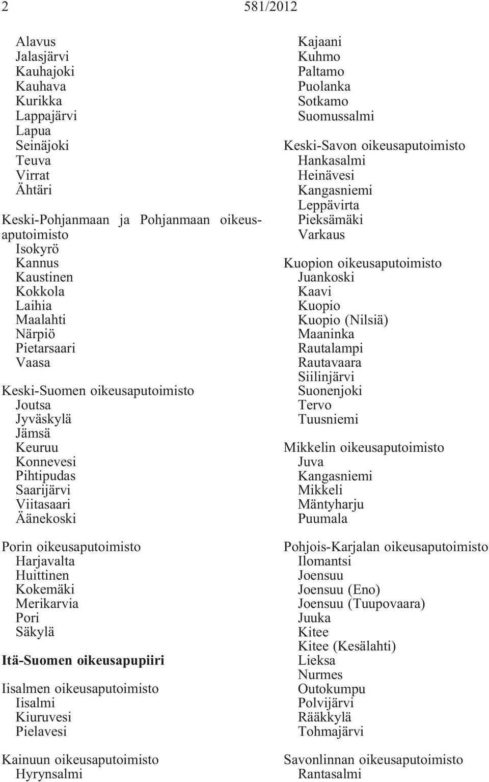 Iisalmen Iisalmi Kiuruvesi Pielavesi Kainuun Hyrynsalmi Kajaani Kuhmo Paltamo Puolanka Sotkamo Suomussalmi Keski-Savon Hankasalmi Heinävesi Kangasniemi Leppävirta Pieksämäki Varkaus Kuopion Juankoski