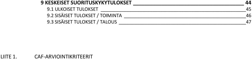 2 SISÄISET TULOKSET / TOIMINTA 46 9.
