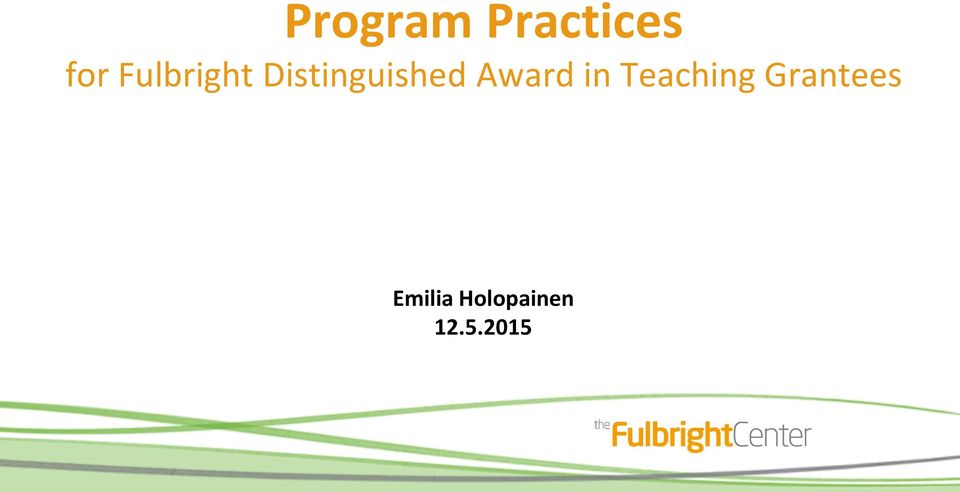 Award in Teaching