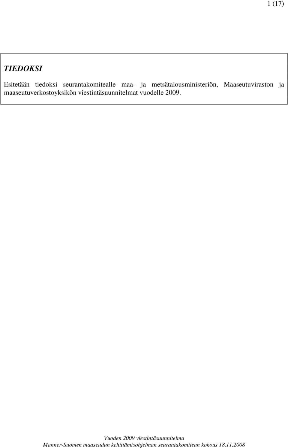 metsätalousministeriön, Maaseutuviraston
