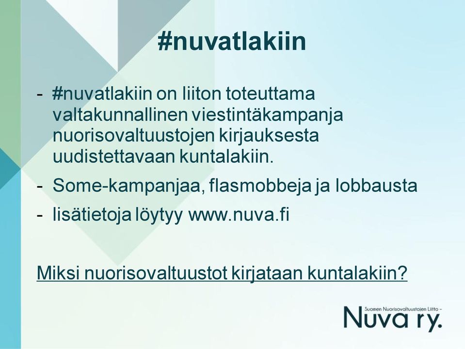 kuntalakiin.