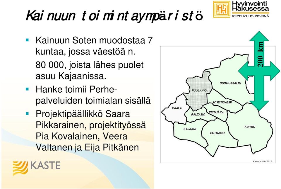 Hanke toimii Perhepalveluiden toimialan sisällä Projektipäällikkö