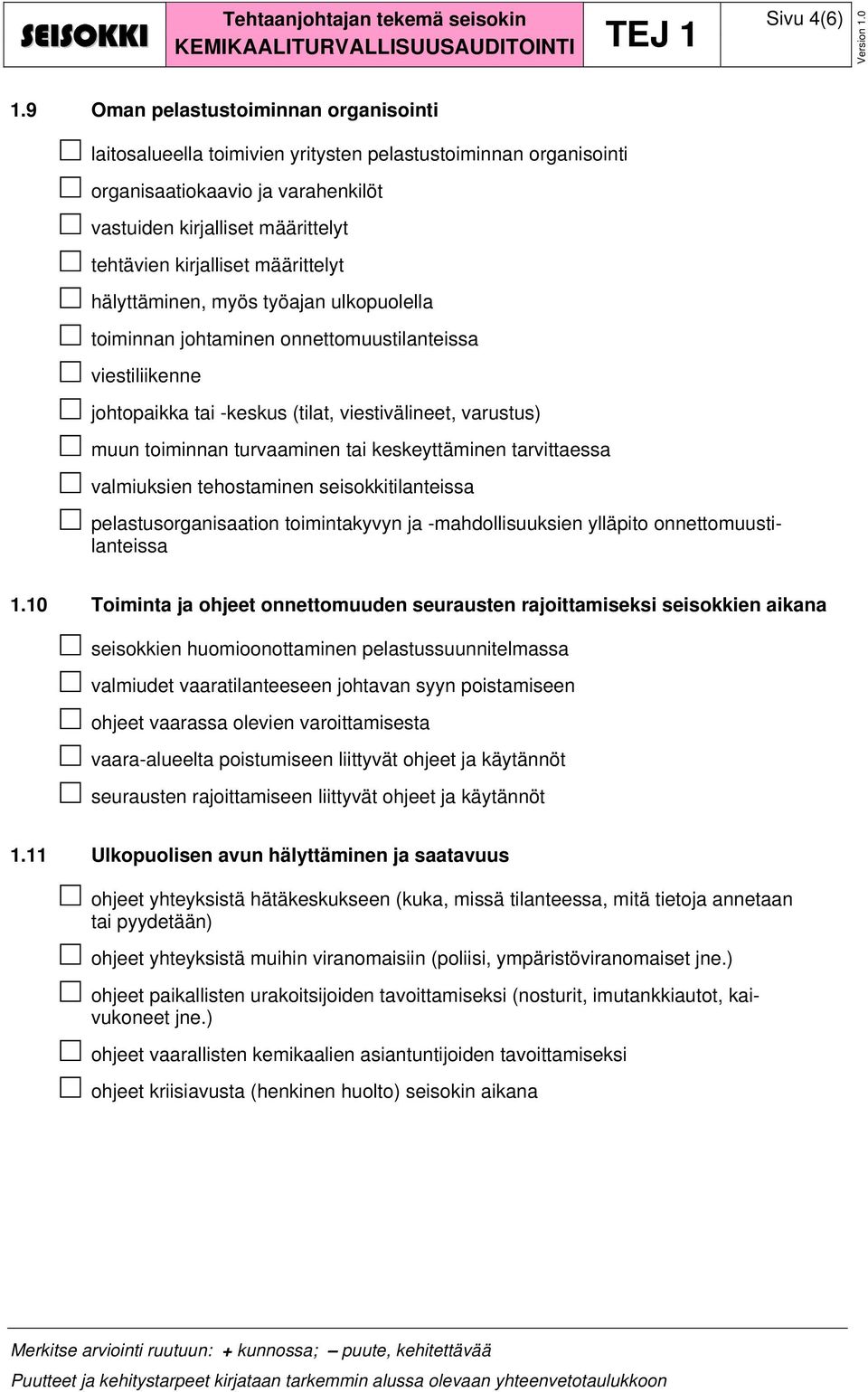 määrittelyt hälyttäminen, myös työajan ulkopuolella toiminnan johtaminen onnettomuustilanteissa viestiliikenne johtopaikka tai -keskus (tilat, viestivälineet, varustus) muun toiminnan turvaaminen tai