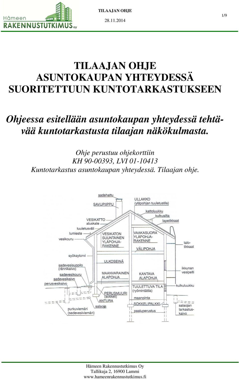 tehtävää kuntotarkastusta tilaajan näkökulmasta.