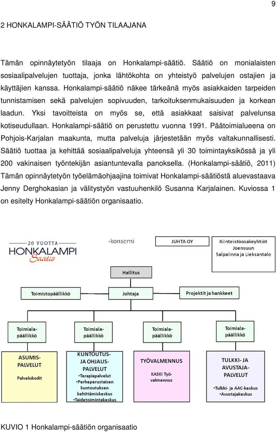 Honkalampi-säätiö näkee tärkeänä myös asiakkaiden tarpeiden tunnistamisen sekä palvelujen sopivuuden, tarkoituksenmukaisuuden ja korkean laadun.