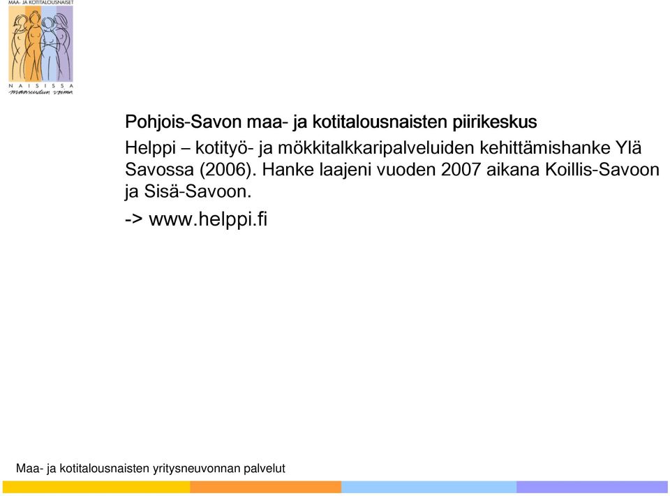 kehittämishanke Ylä Savossa (2006).