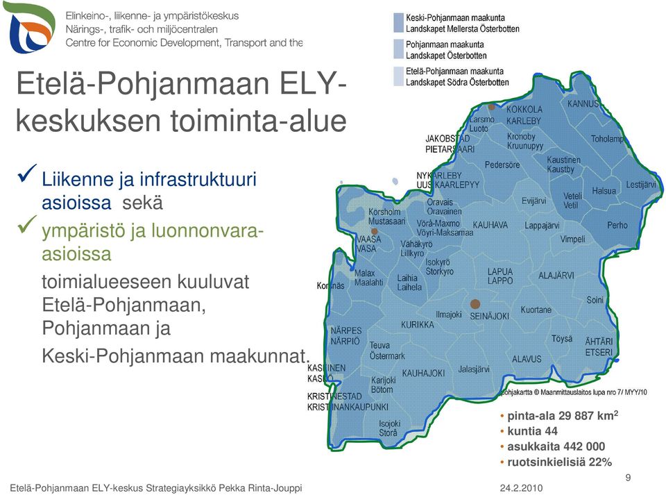 ja Keski-Pohjanmaan maakunnat.