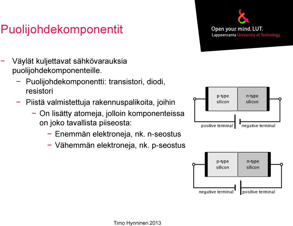 rakennuspalikoita, joihin On lisätty atomeja, jolloin komponenteissa on joko