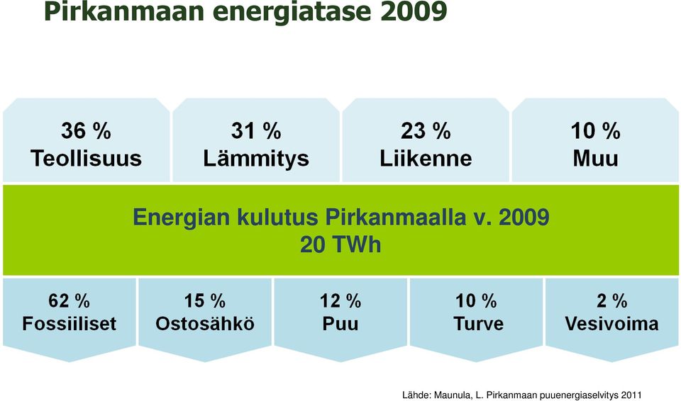 2009 20 TWh Lähde: Maunula, L.