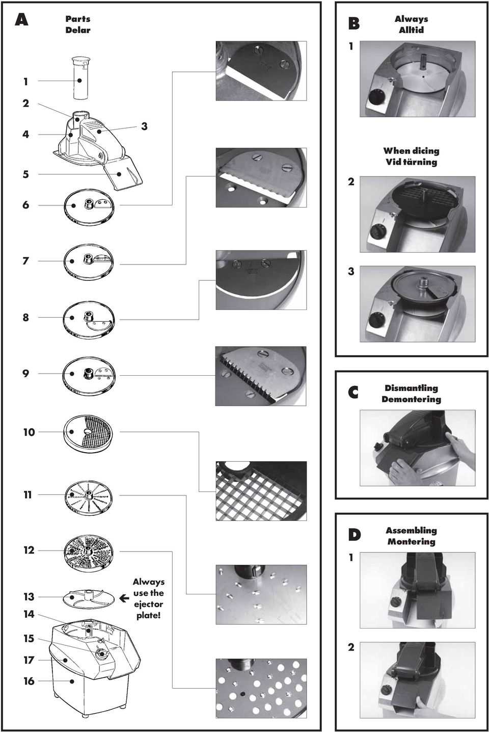 Assembling Montering Parts Delar Always