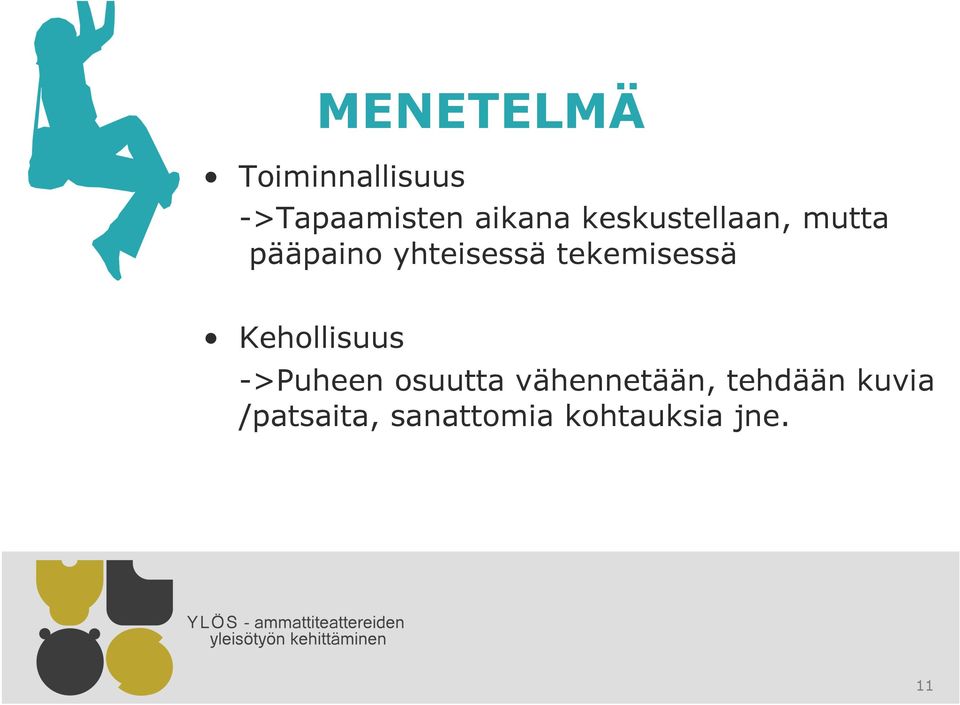 tekemisessä Kehollisuus ->Puheen osuutta