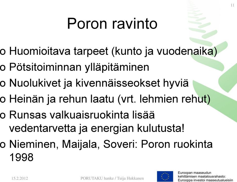 Heinän ja rehun laatu (vrt.