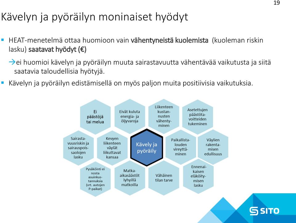 kävelyn ja pyöräilyn muuta sairastavuutta vähentävää vaikutusta ja siitä saatavia