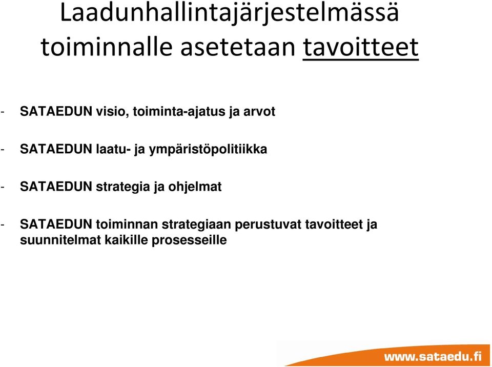 ympäristöpolitiikka - TEDUN strategia ja ohjelmat - TEDUN