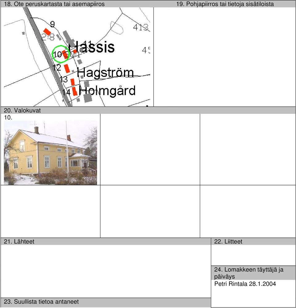 Valokuvat 10. 21. Lähteet 22. Liitteet 24.