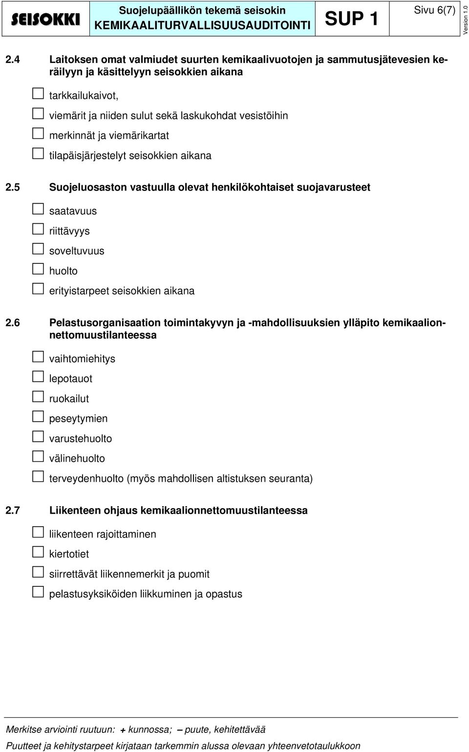 ja viemärikartat tilapäisjärjestelyt seisokkien aikana 2.5 Suojeluosaston vastuulla olevat henkilökohtaiset suojavarusteet saatavuus riittävyys soveltuvuus huolto erityistarpeet seisokkien aikana 2.