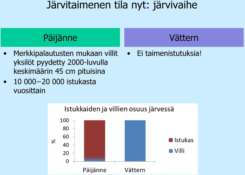 pyydetty 2000-luvulla keskimäärin 45 cm