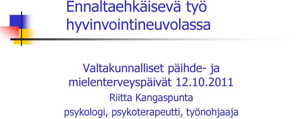 päihde- ja mielenterveyspäivät 12.10.