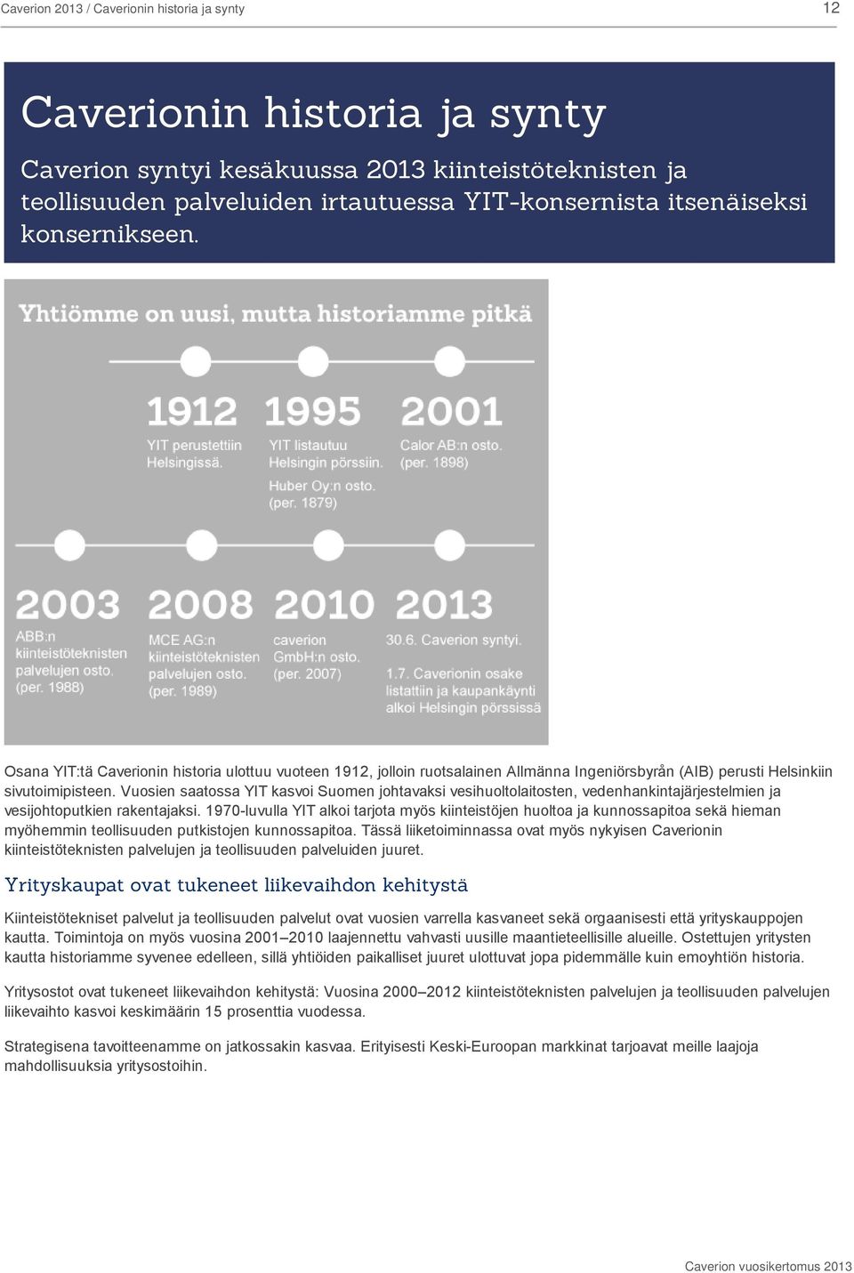 Vuosien saatossa YIT kasvoi Suomen johtavaksi vesihuoltolaitosten, vedenhankintajärjestelmien ja vesijohtoputkien rakentajaksi.