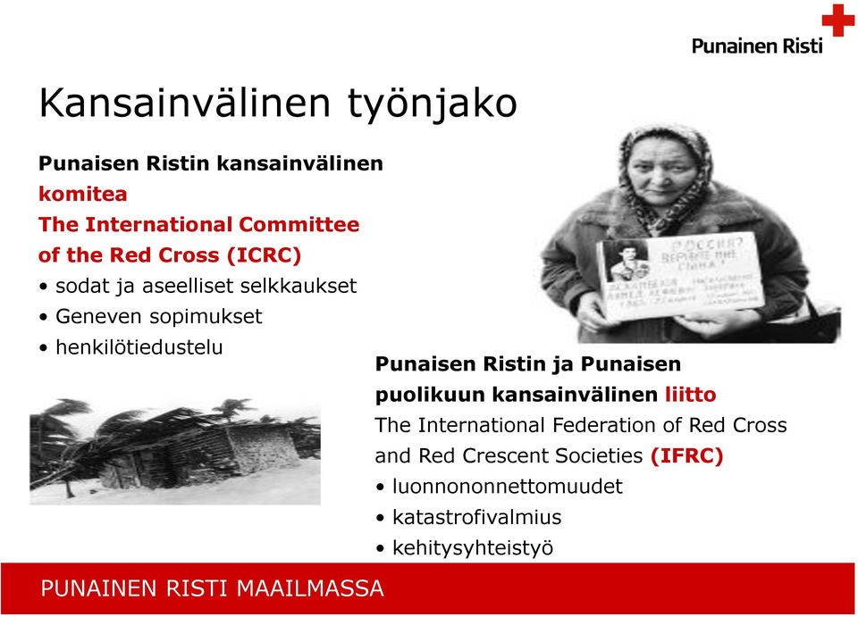 Ristin ja Punaisen puolikuun kansainvälinen liitto The International Federation of Red Cross and Red