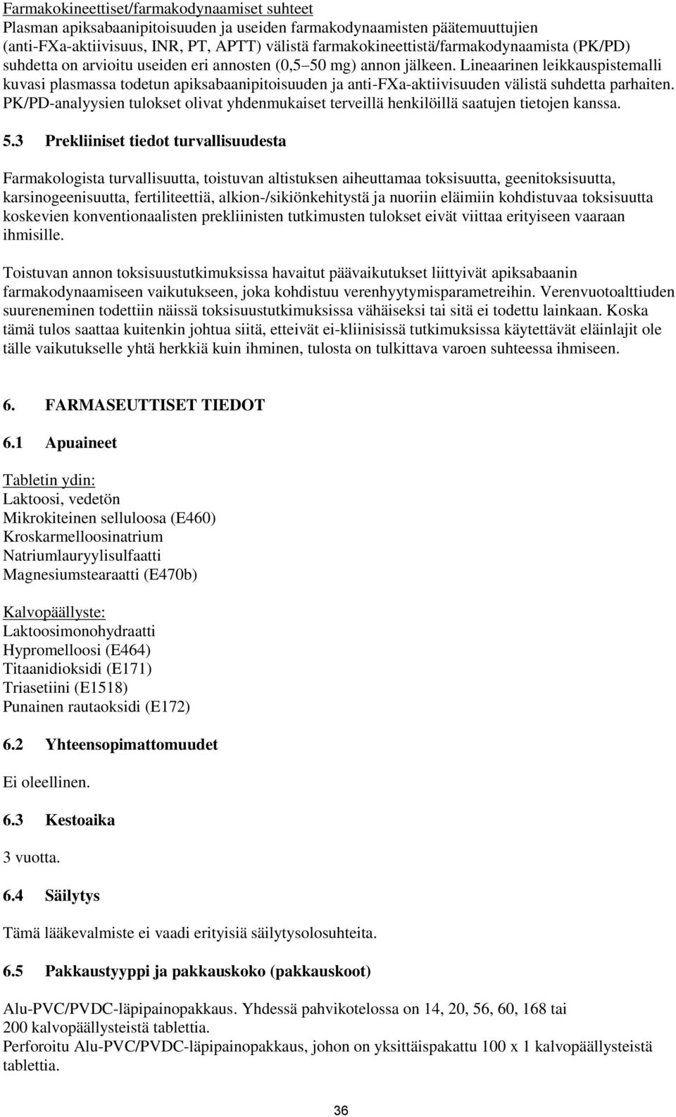 Lineaarinen leikkauspistemalli kuvasi plasmassa todetun apiksabaanipitoisuuden ja anti-fxa-aktiivisuuden välistä suhdetta parhaiten.