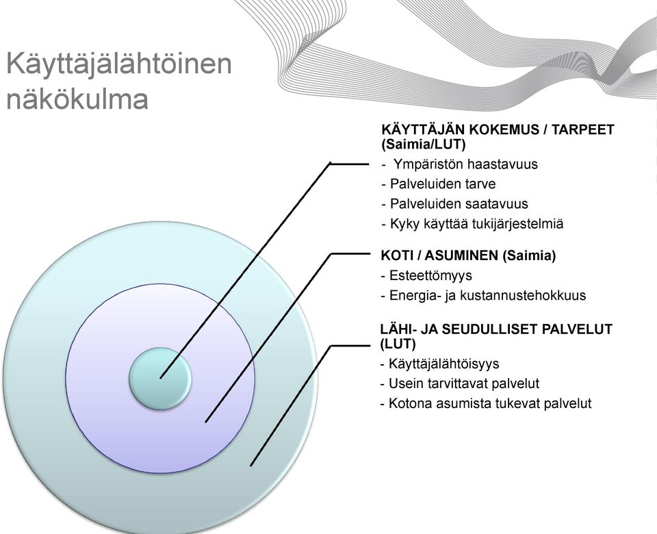 Esteettömyys - Energia- ja kustannustehokkuus LÄHI- JA SEUDULLISET PALVELUT (LUT) -