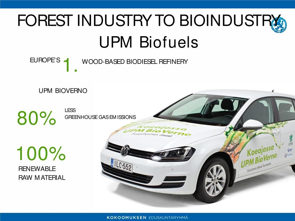 WOOD-BASED BIODIESEL REFINERY UPM