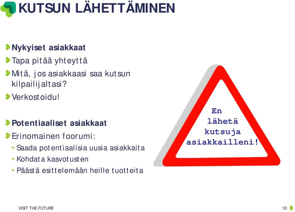 Potentiaaliset asiakkaat Erinomainen foorumi: Saada potentiaalisia uusia