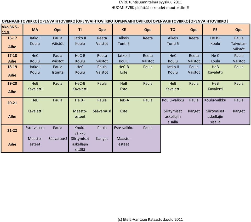 Reeta Jatko II Reeta HeC Reeta He C Paula Koulu Väistöt Koulu väistöt Koulu Väistöt Koulu Väistöt Koulu Väistöt 18-19 Jatko I Paula HeC Paula HeC-B Paula Jatko II Paula HeB Paula Koulu Istunta Koulu