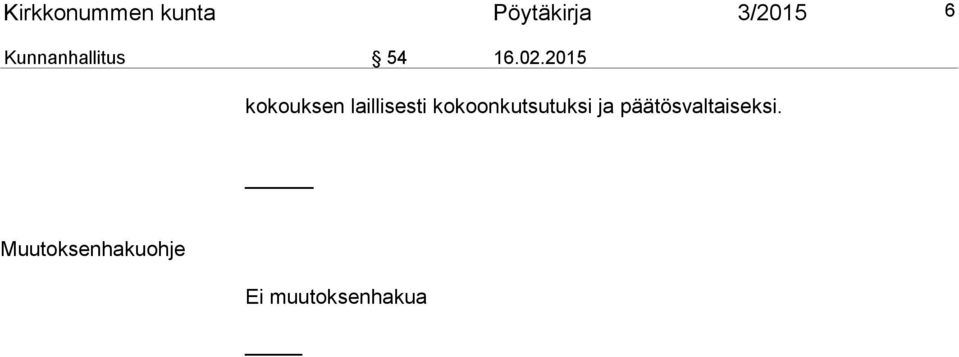 2015 kokouksen laillisesti