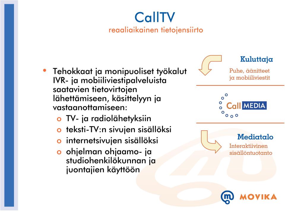 vastaanottamiseen: o TV- ja radiolähetyksiin o teksti-tv:n sivujen sisällöksi o