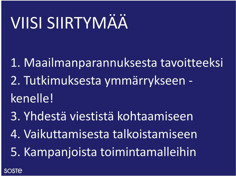 Tutkimuksesta ymmärrykseen - kenelle! 3.