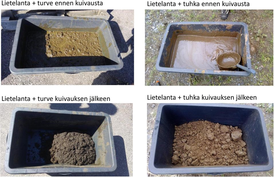 Lietelanta + turve kuivauksen