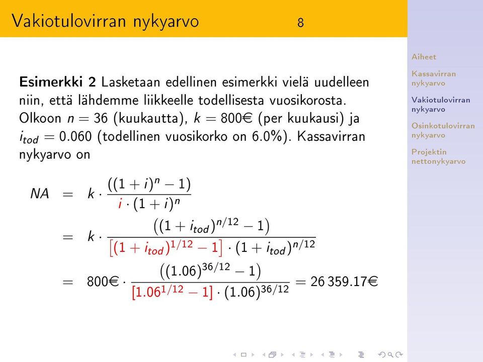 060 (todellinen vuosikorko on 6.0%).