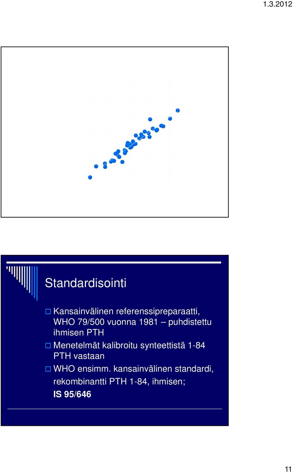 referenssipreparaatti, WHO 79/500 vuonna 1981 puhdistettu ihmisen PTH Menetelmät kalibroitu