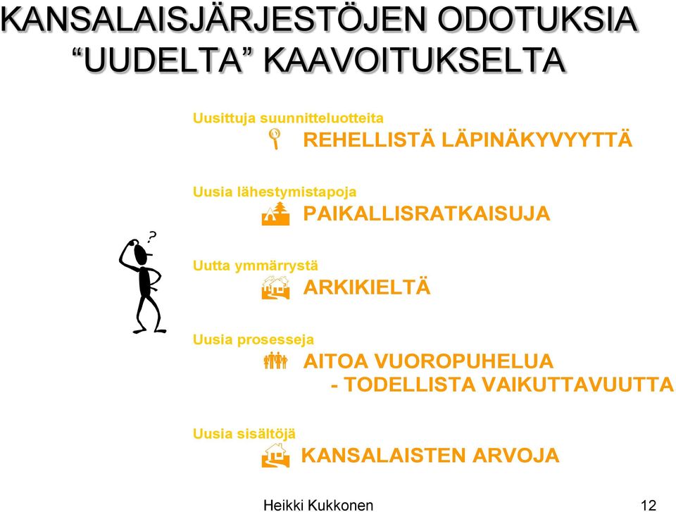 PAIKALLISRATKAISUJA Uutta ymmärrystä ARKIKIELTÄ Uusia prosesseja AITOA