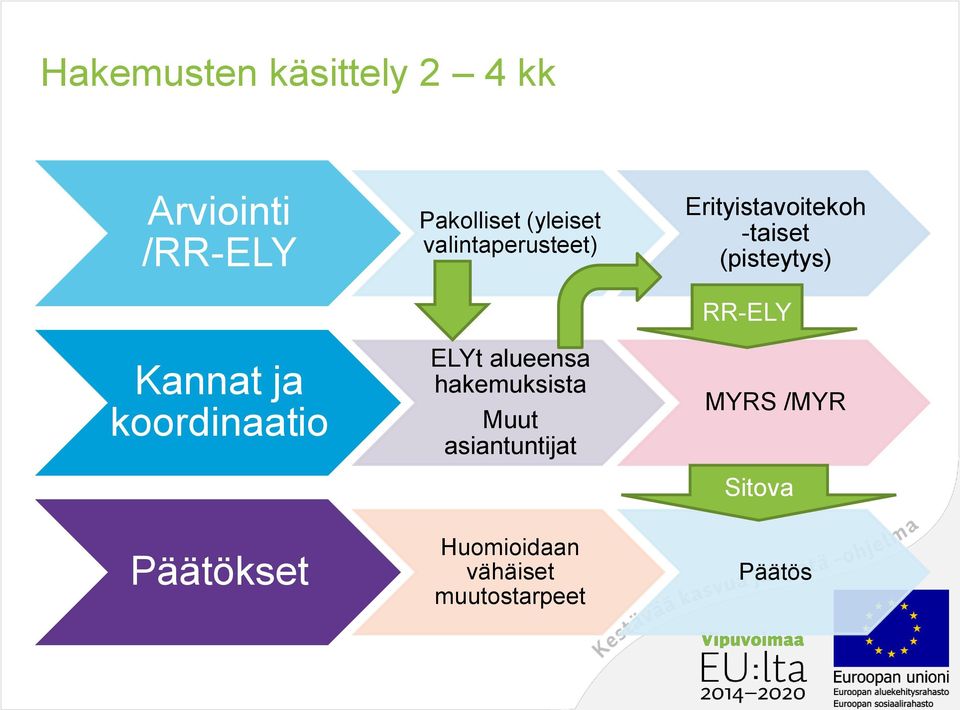 hakemuksista Muut asiantuntijat Erityistavoitekoh -taiset