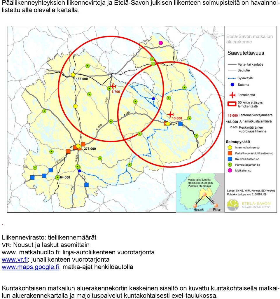 fi: linja-autoliikenteen vuorotarjonta www.vr.fi: junaliikenteen vuorotarjonta www.maps.google.