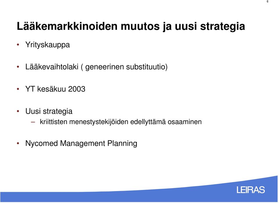 substituutio) YT kesäkuu 2003 Uusi strategia