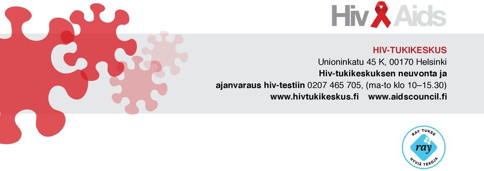 ajanvaraus hiv-testiin 0207 465 705, (ma-to