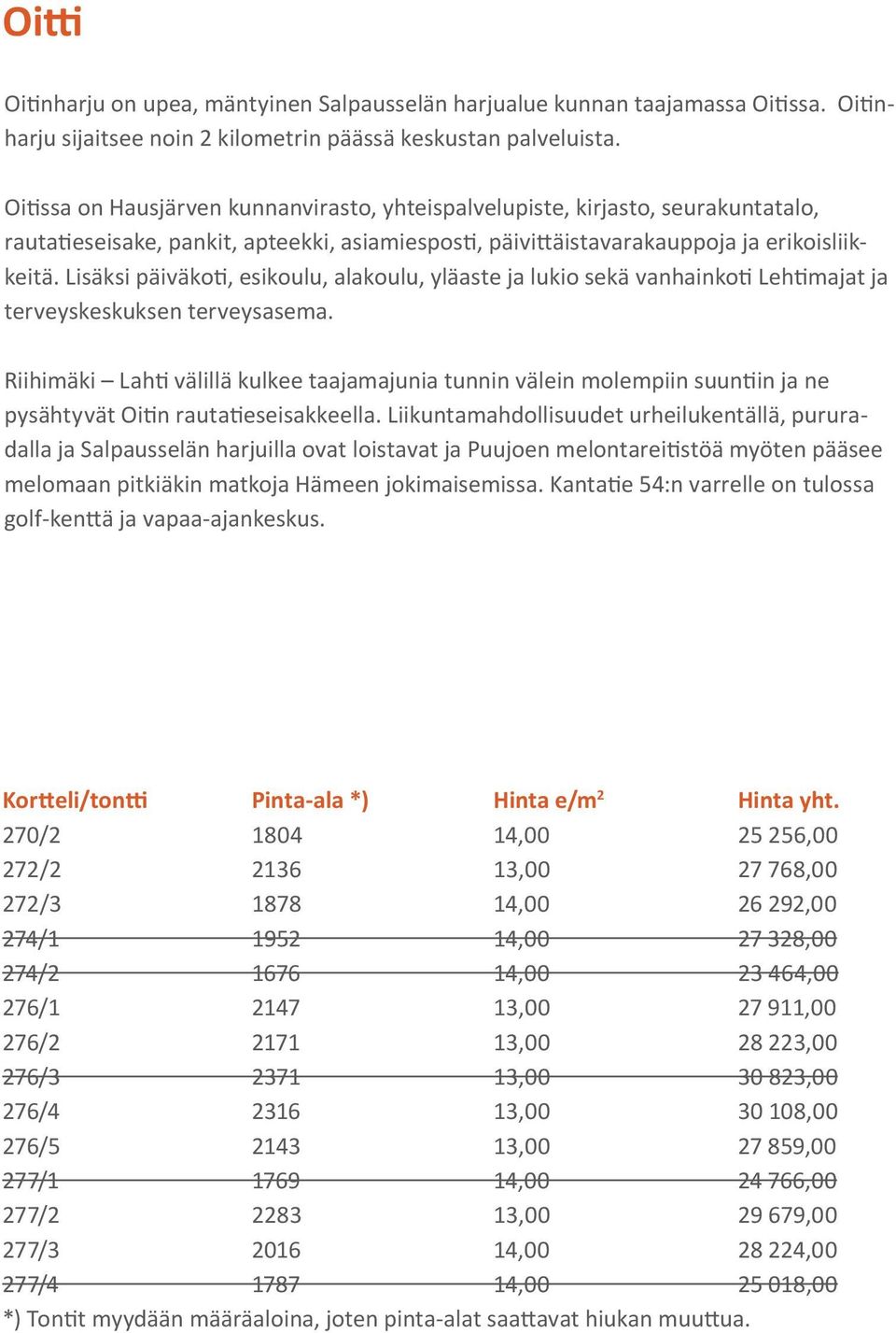 Lisäksi päiväkoi, esikoulu, alakoulu, yläase ja lukio sekä vanhainkoi Lehimaja ja erveyskeskuksen erveysasema.