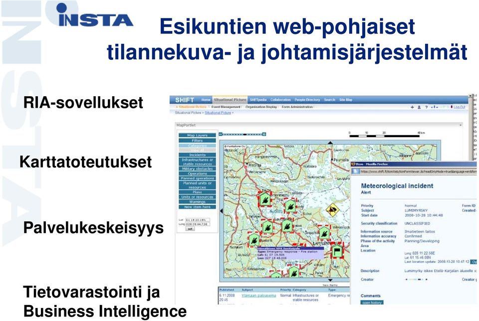 RIA-sovellukset Karttatoteutukset