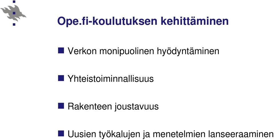 Yhteistoiminnallisuus Rakenteen