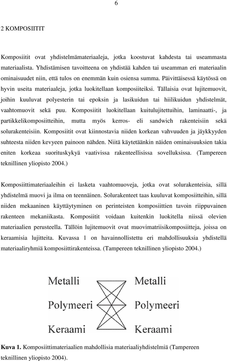 Päivittäisessä käytössä on hyvin useita materiaaleja, jotka luokitellaan komposiiteiksi.