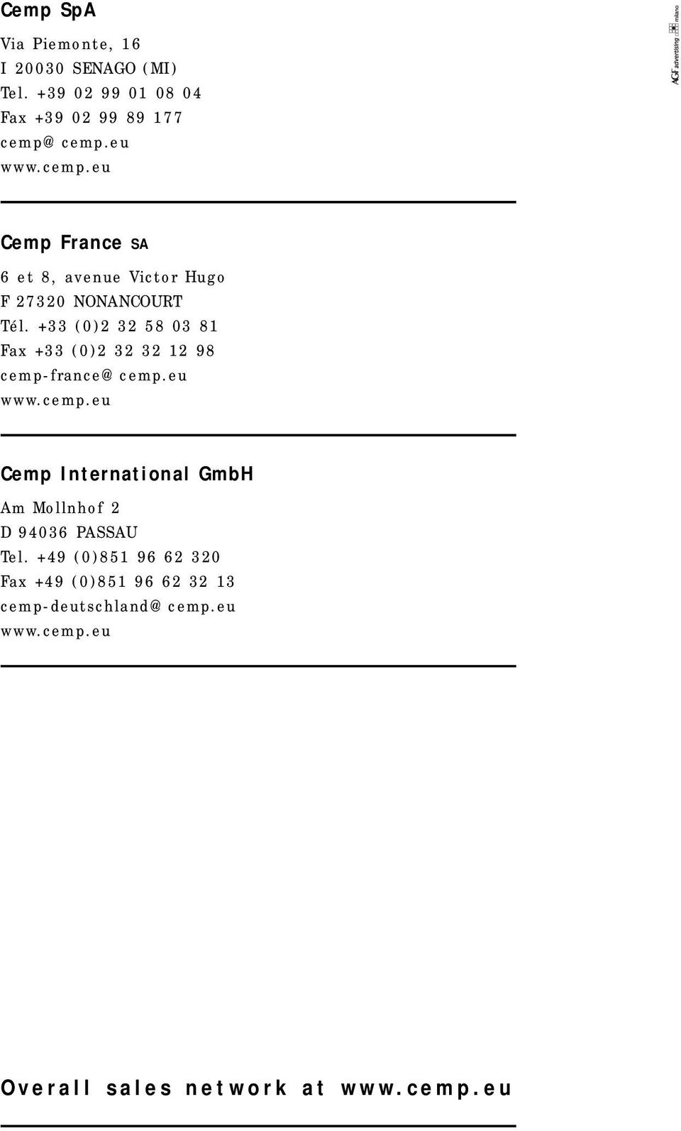 +33 (0)2 32 58 03 81 Fax +33 (0)2 32 32 12 98 cemp-