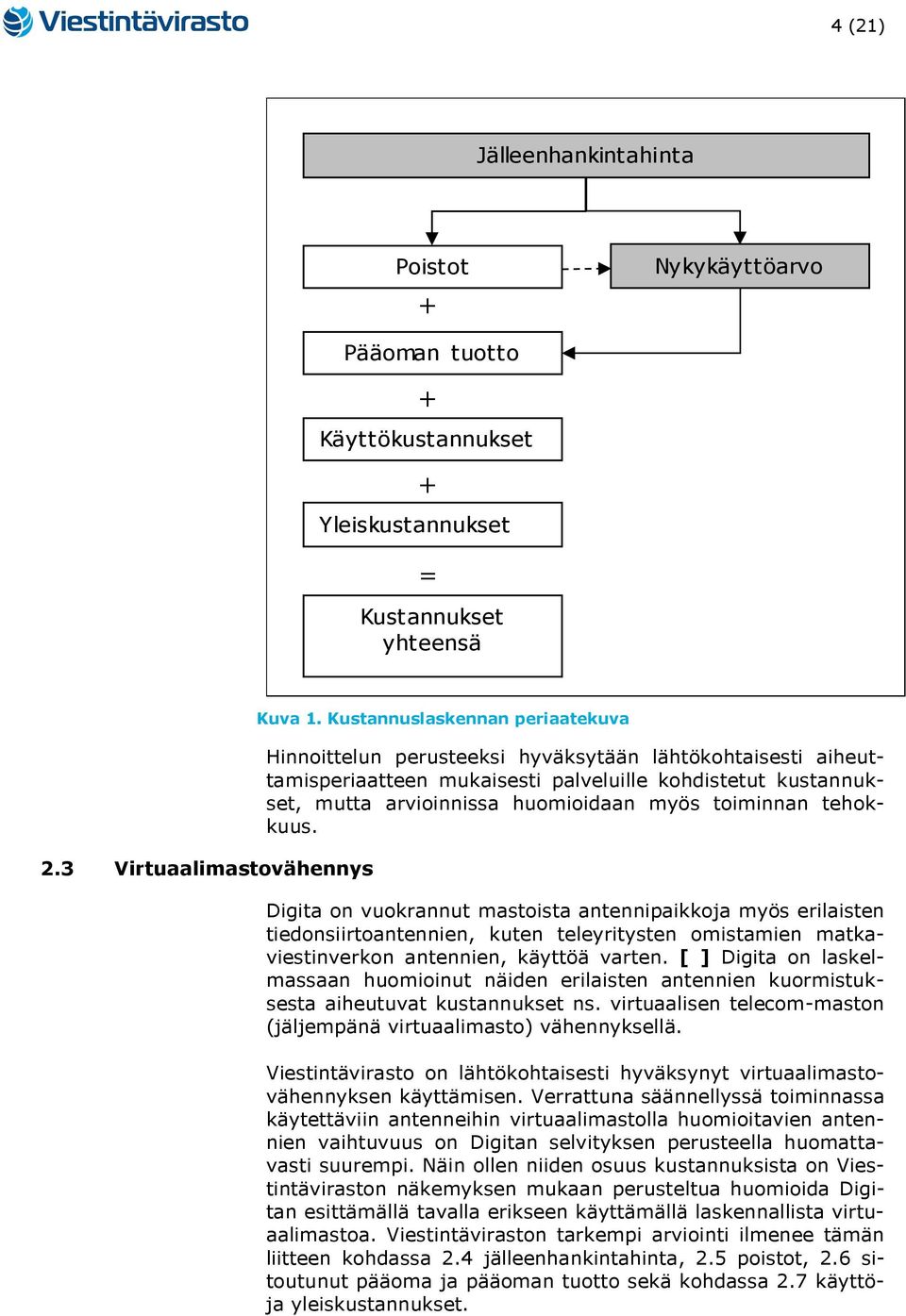 toiminnan tehokkuus. Digita on vuokrannut mastoista antennipaikkoja myös erilaisten tiedonsiirtoantennien, kuten teleyritysten omistamien matkaviestinverkon antennien, käyttöä varten.